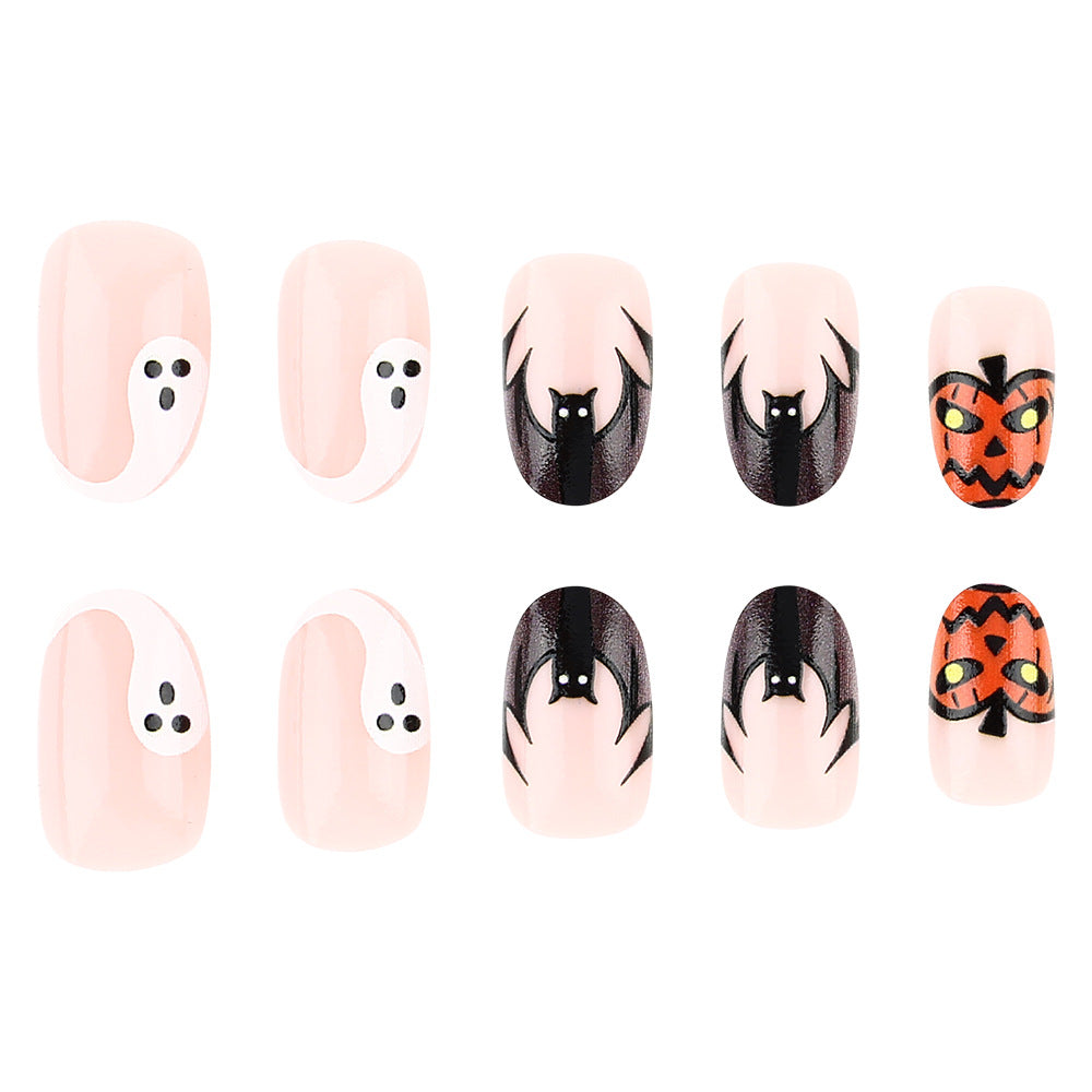 Artistic Halloween-Themed Press-On Nail Art Bowlift 1787543212