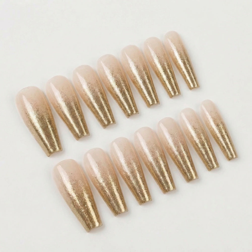 Artificial nails with elegant glitter gradient Bowlift
