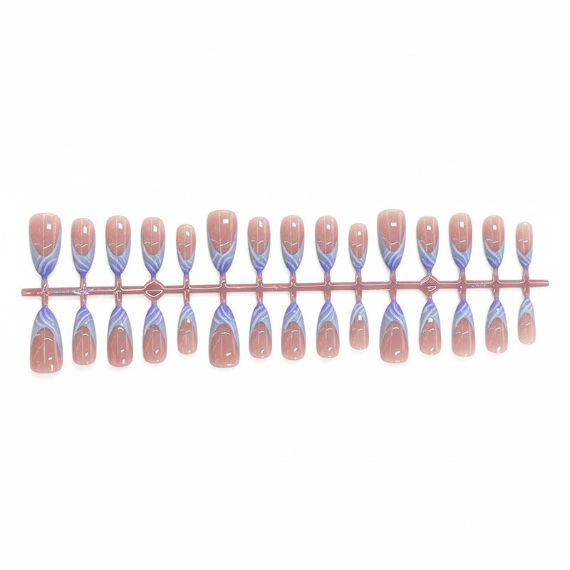 Artistic Watercolor Press-On Nail Set Bowlift