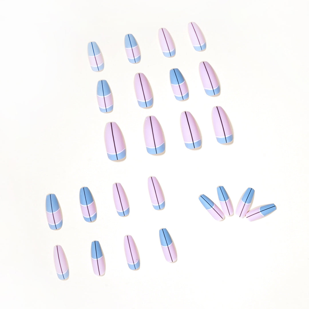 Trendy Stiletto Nails with Geometric Design Bowlift