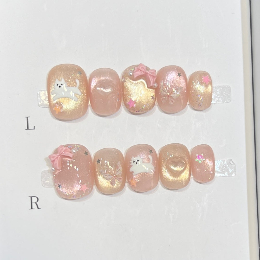 Decorative Press-On Nail Art Set Bowlift