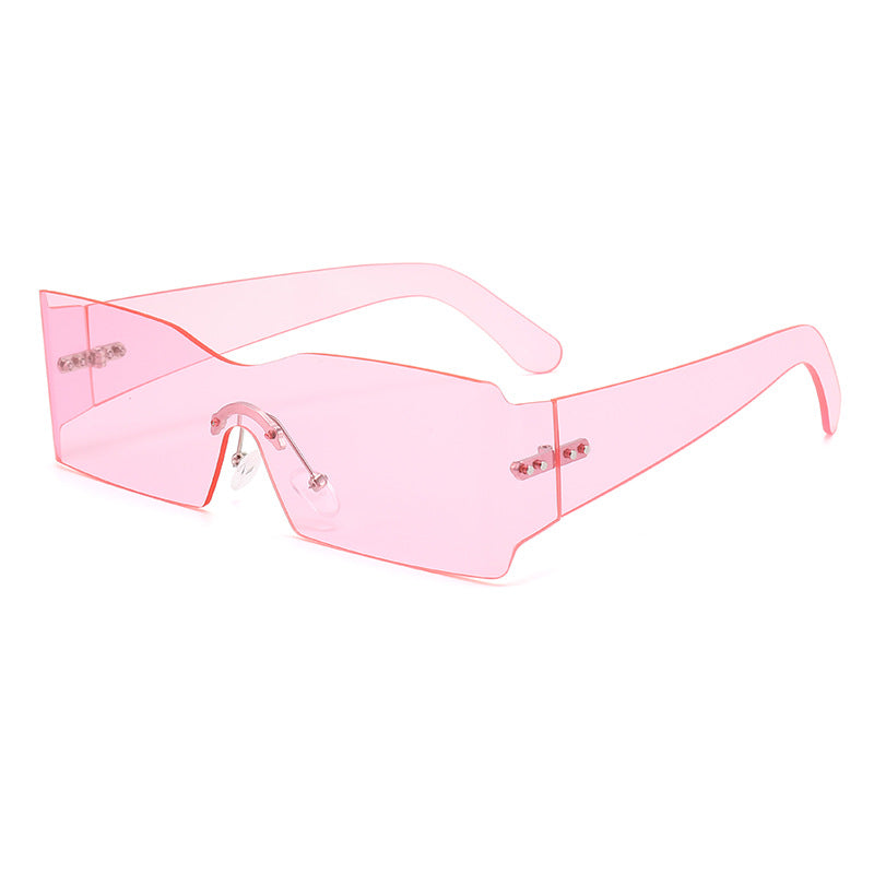 Women's futuristic fashion sunglasses with transparent frame Bowlift