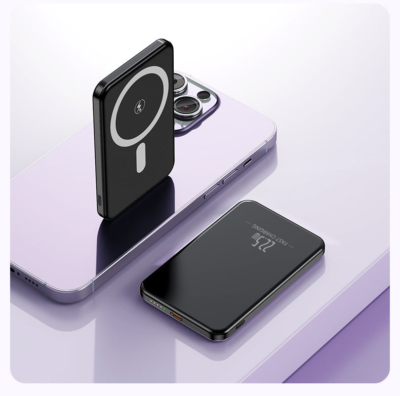 Portable induction power bank with slim design and LED display Bowlift
