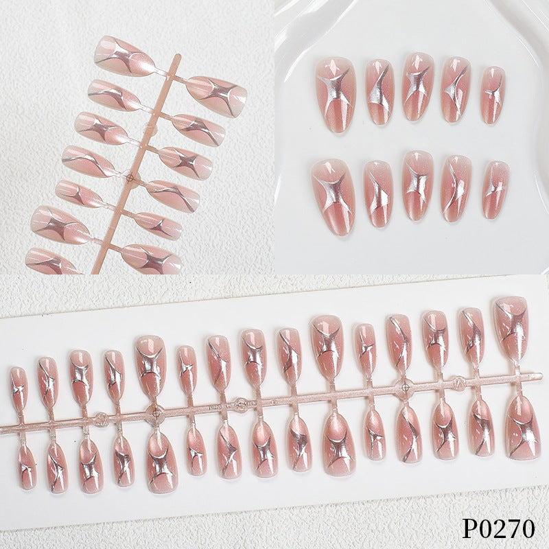 Elegant Artistic Press-On Nail Tips Bowlift
