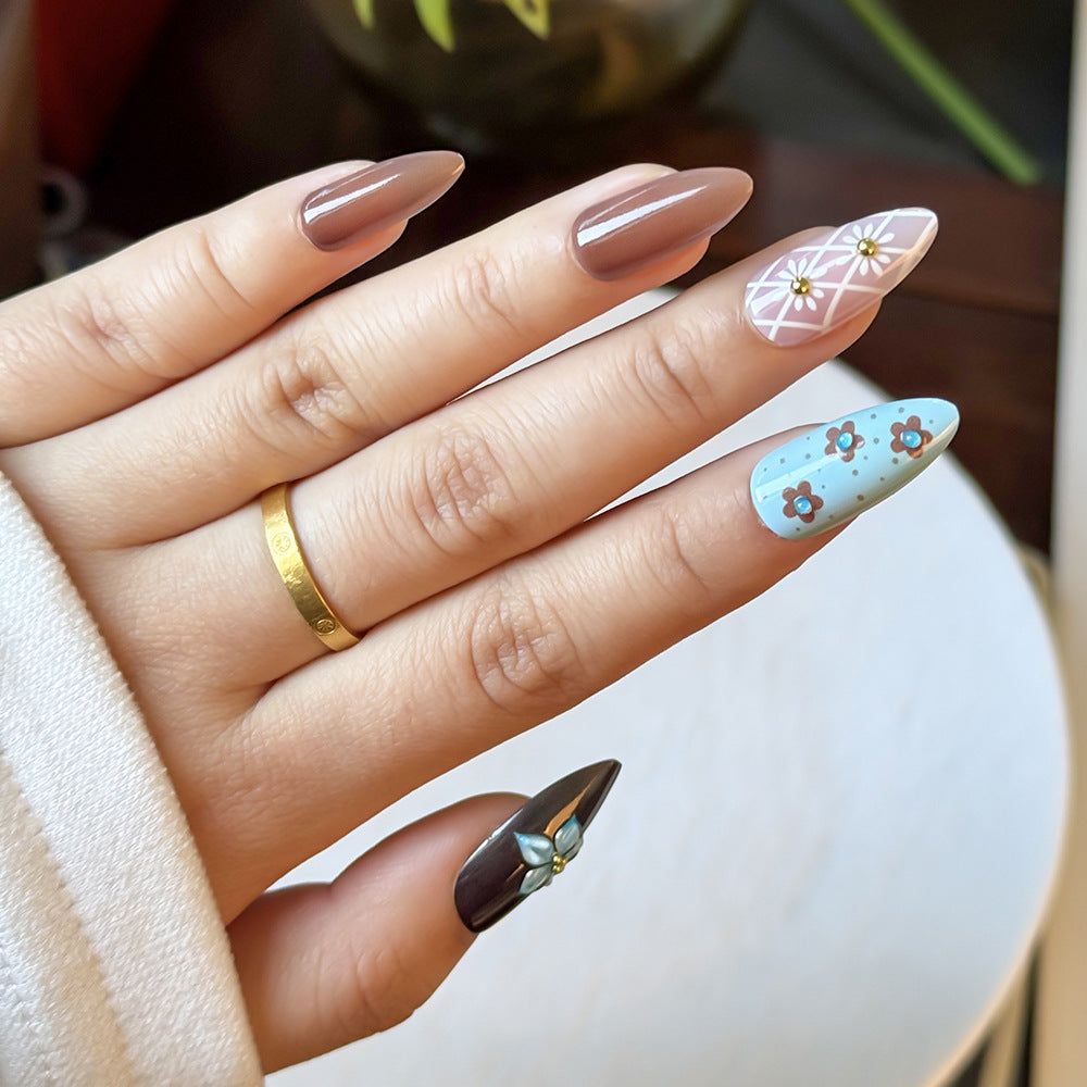 Elegant Artistic Press-On Nail Collection Bowlift