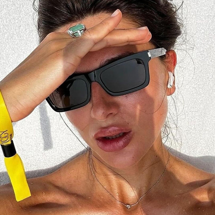 Women's square sunglasses with transparent lenses and stylish design Bowlift
