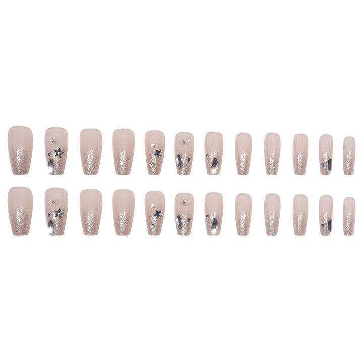 Elegant Glittered Stiletto Press-On Nails Bowlift