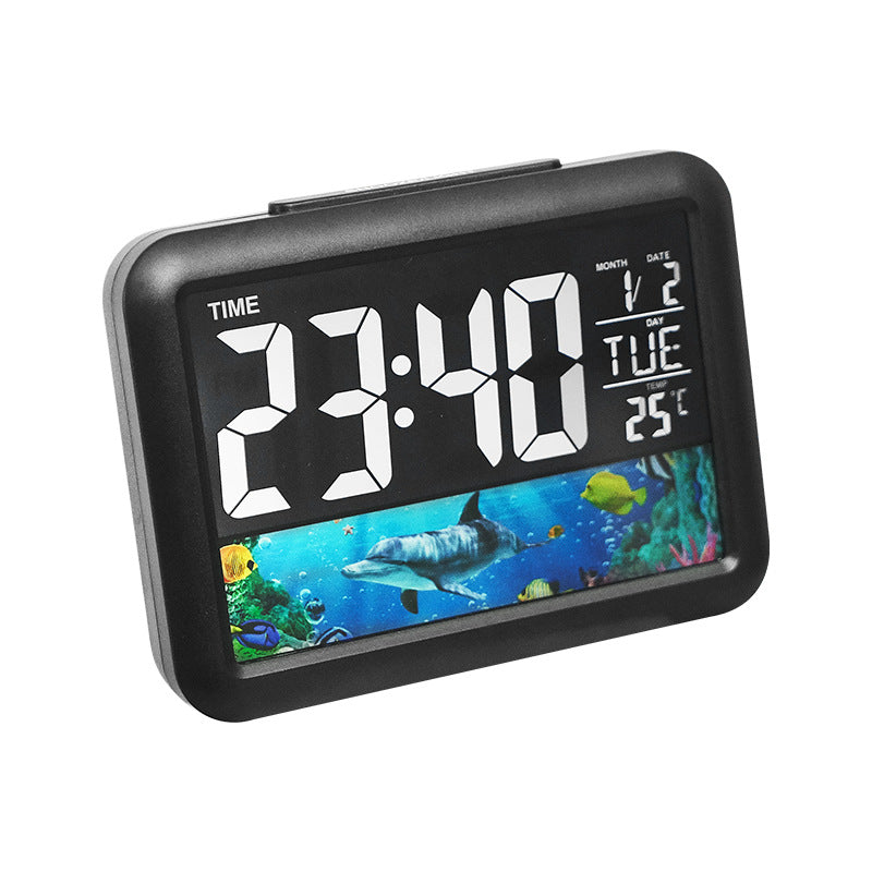 Digital alarm clock with underwater motif Bowlift