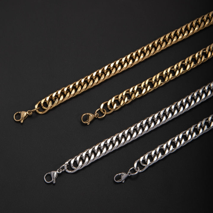 Chunky Metallic Curb Chain Necklace Bowlift