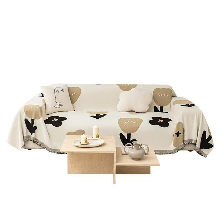 Floral Print Decorative Throw Blanket