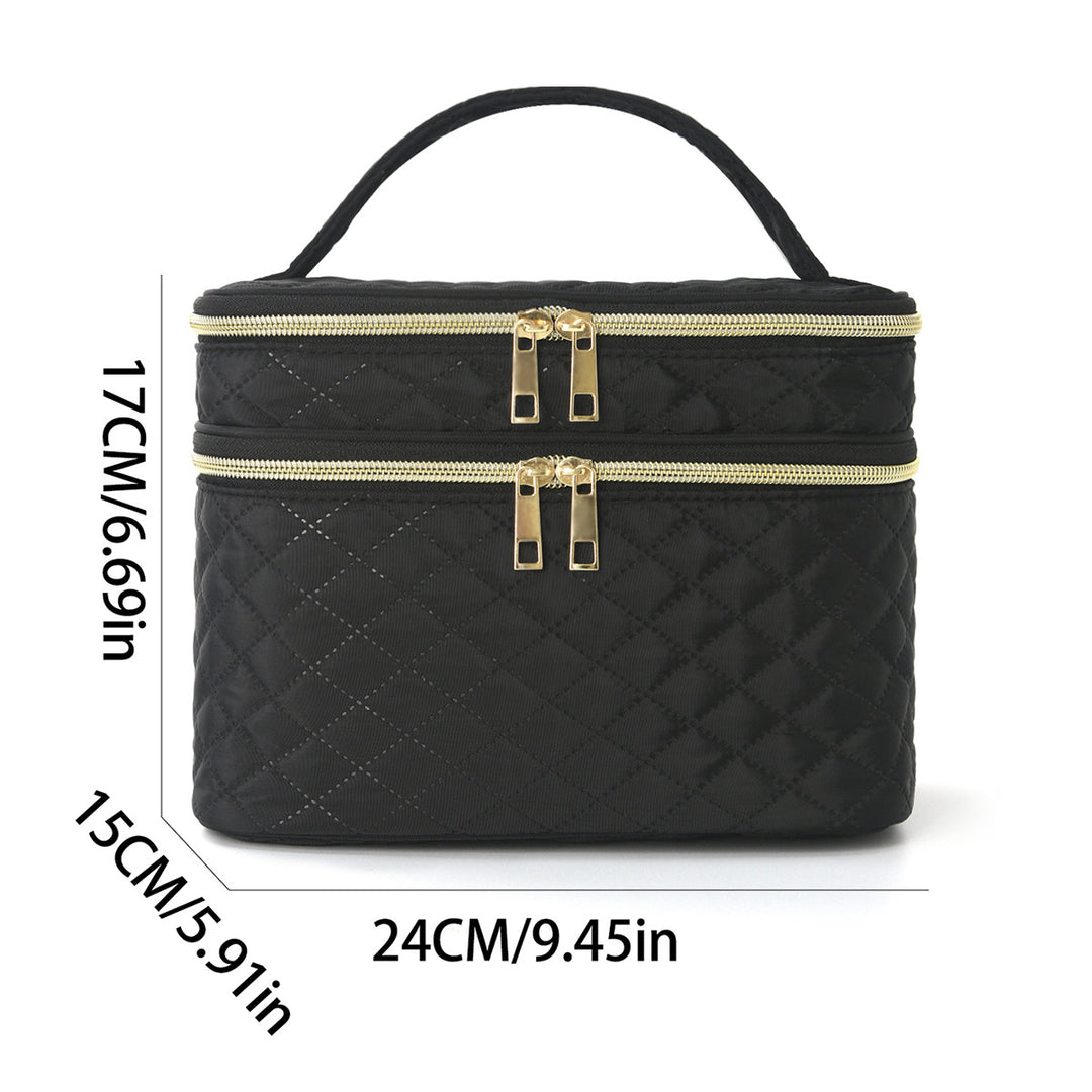 Cosmetic organizer bag with double compartment system Bowlift