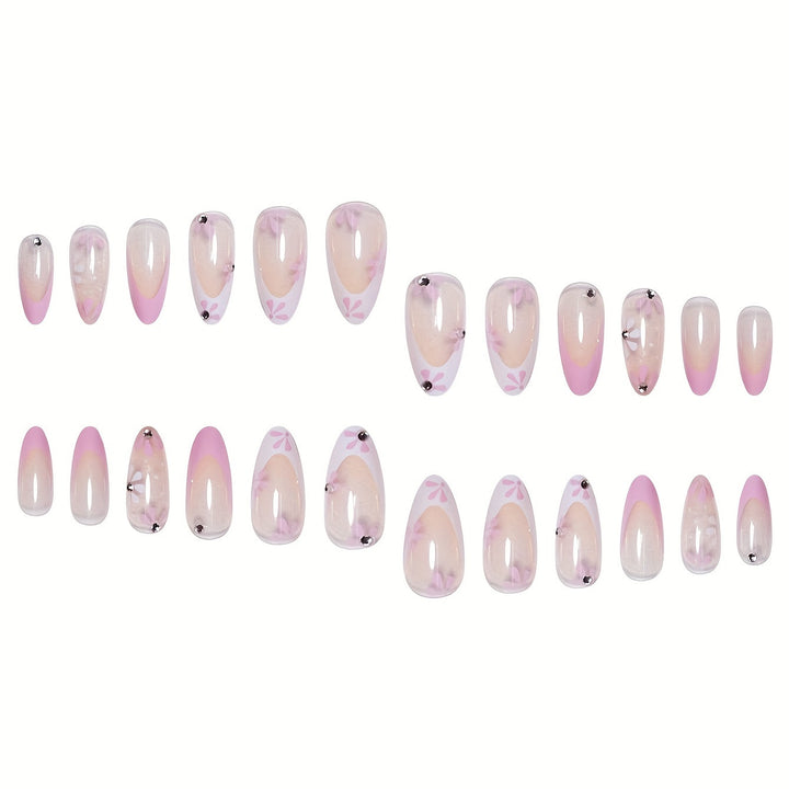 Floral Art Acrylic Nail Set Bowlift