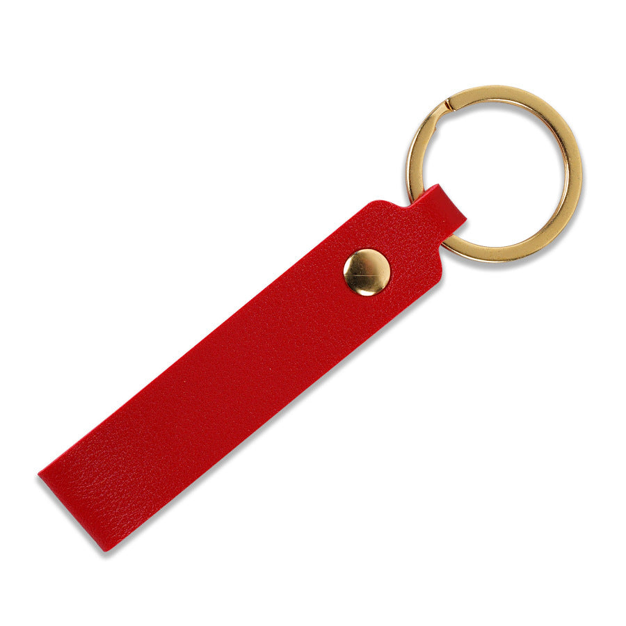 Unisex keychain with stylish faux leather design Bowlift
