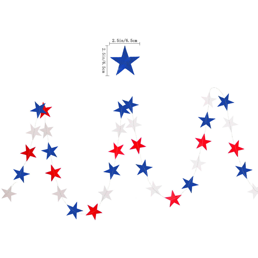 Unisex nan patriotic party decoration set with paper fans bunting pom poms star garlands and foil letter balloons Bowlift
