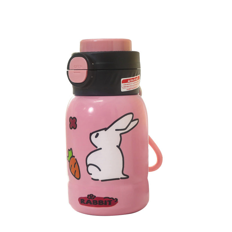 Women's insulated drinking bottle with practical drinking mechanism and playful design Bowlift