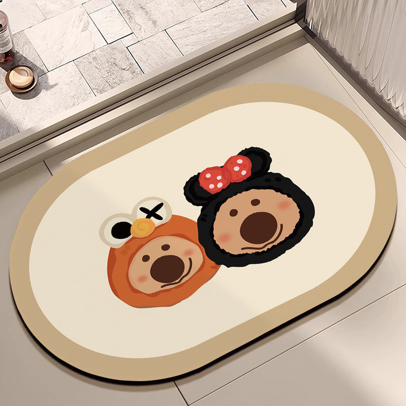 Cute Cartoon Dog Bath Mat Bowlift