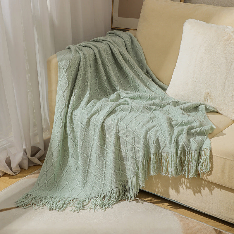 Cozy Knitted Throw Blanket