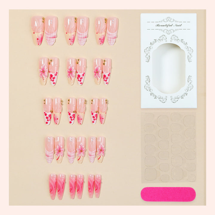 Artistic Floral Inspired Press-On Nail Set Bowlift