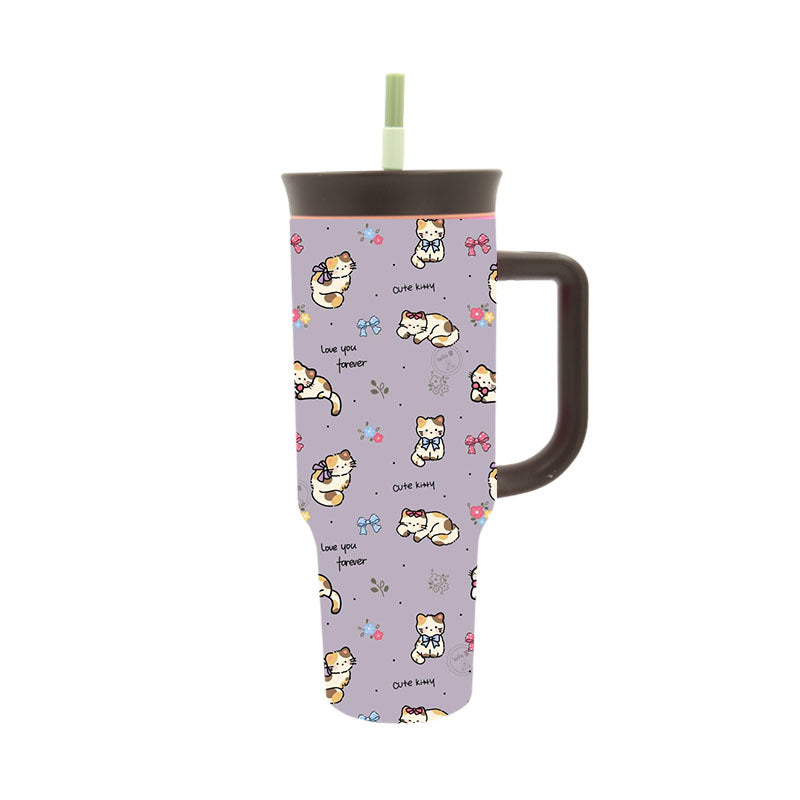 Women's Stylish Drink Cup with Practical Straw Bowlift