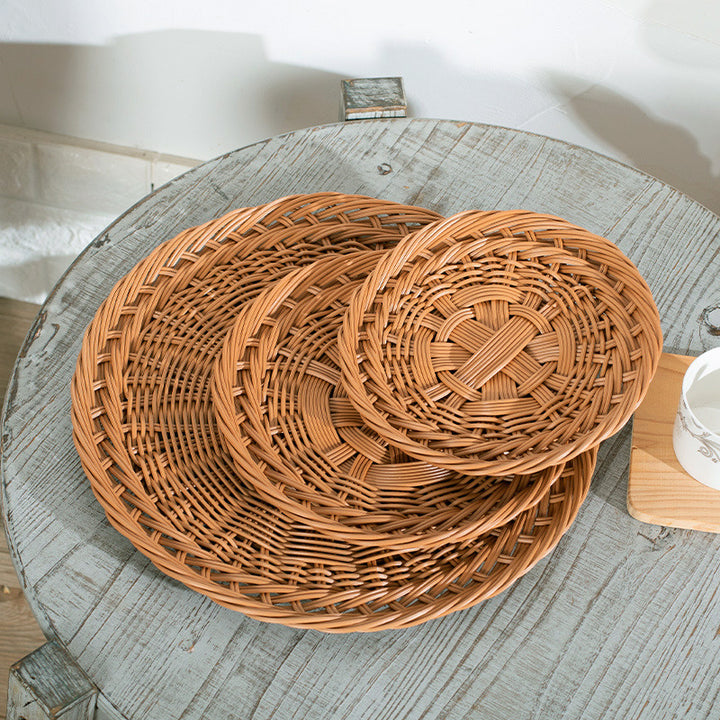 Decorative Oval Woven Serving Tray Bowlift