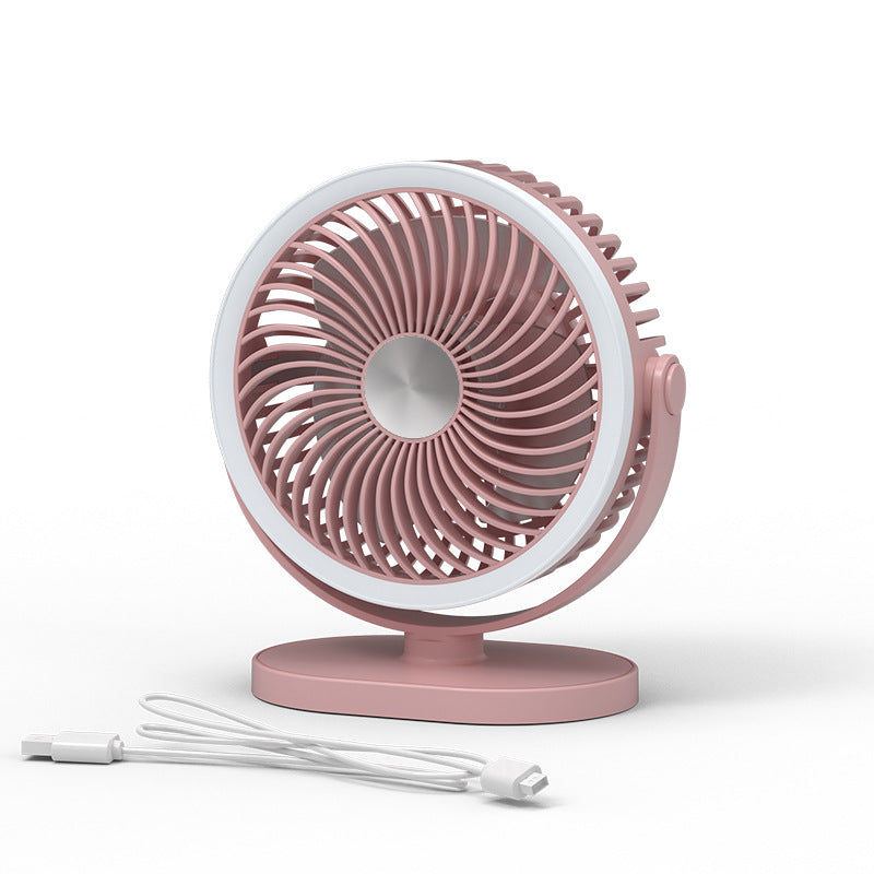 Ladies portable table fan with LED ring lighting Bowlift