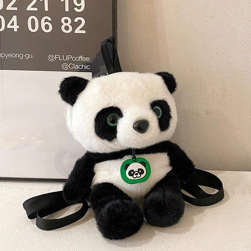 Plush Panda Design Mini Backpack