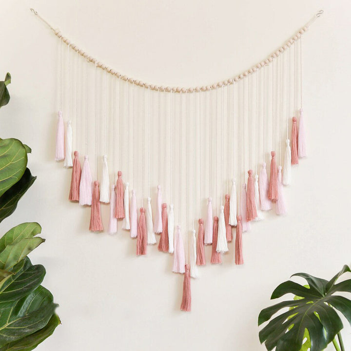 Decorative Macrame Wall Hanging with Tassels Bowlift