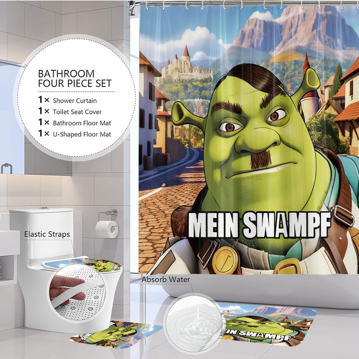 Cartoon Character Bathroom Decor Set Bowlift