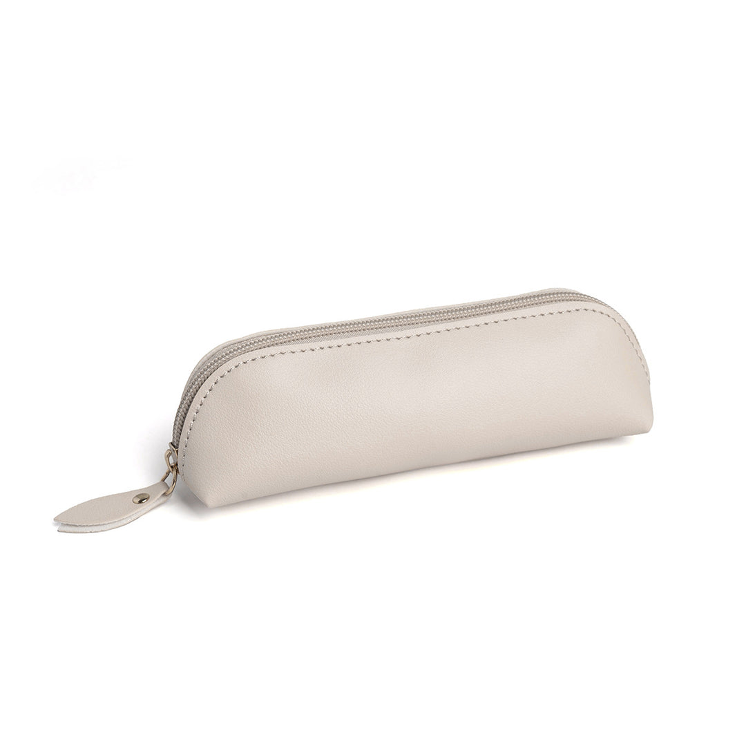Premium Leather Zippered Pencil Case Bowlift
