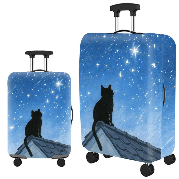 Artistic Cat-Themed Hard Shell Suitcase Bowlift