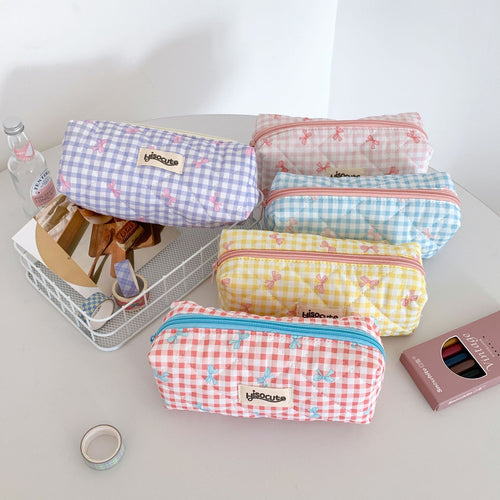Stylish Quilted Pencil Case Bowlift