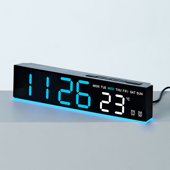 Digital clock with large LED display and temperature display Bowlift