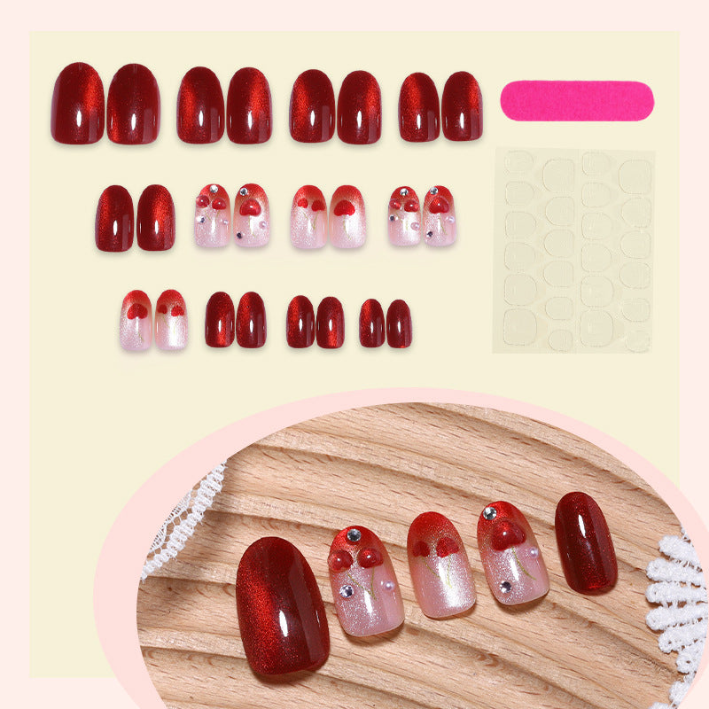 Glittery Decorative Press-On Nail Set Bowlift