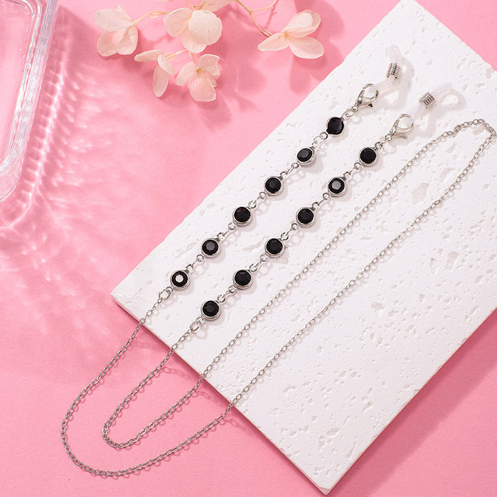 Stylish Crystal Chain Eyewear Holder Bowlift