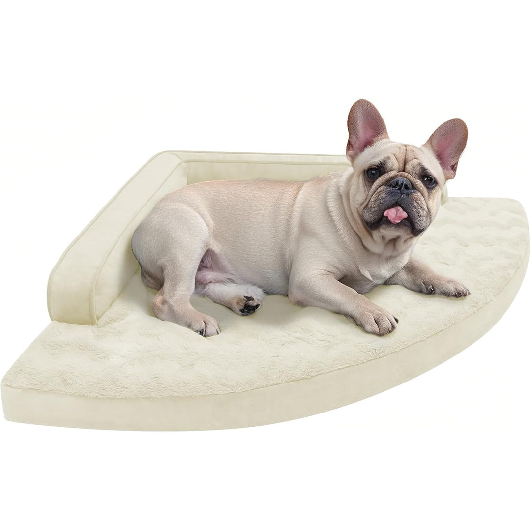 Crescent-Shaped Orthopedic Dog Bed