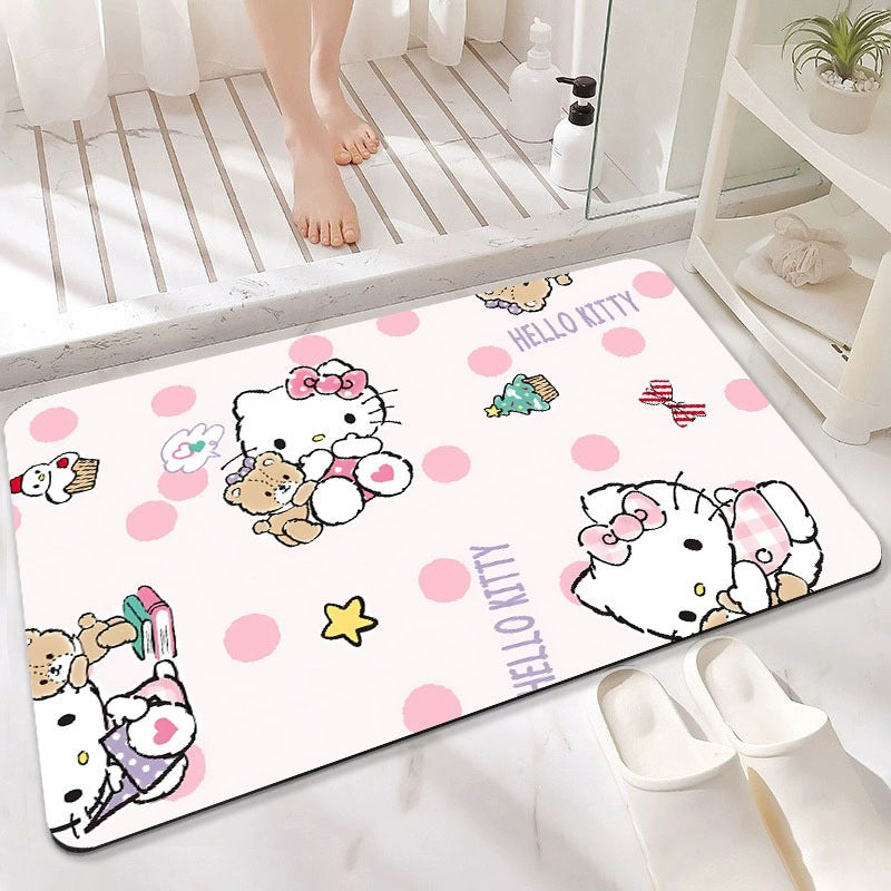 Cute Cartoon-Themed Absorbent Bath Mat