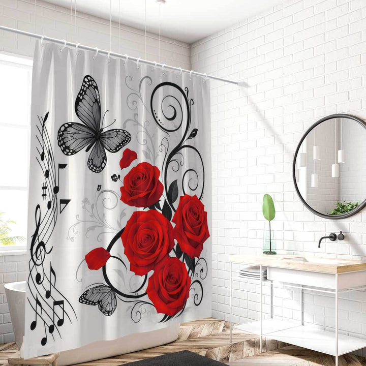 Camping-Themed Shower Curtain Bowlift