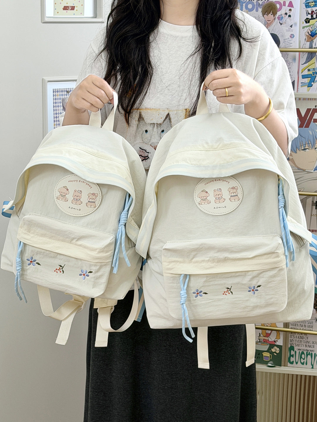 Charming Embroidered Backpack