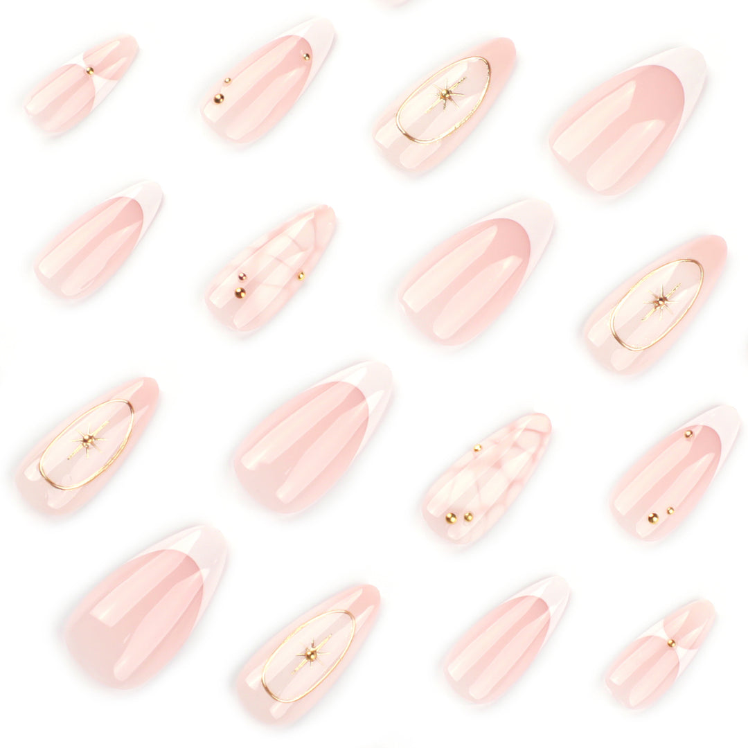 Elegant artificial nails with lustrous accents Bowlift