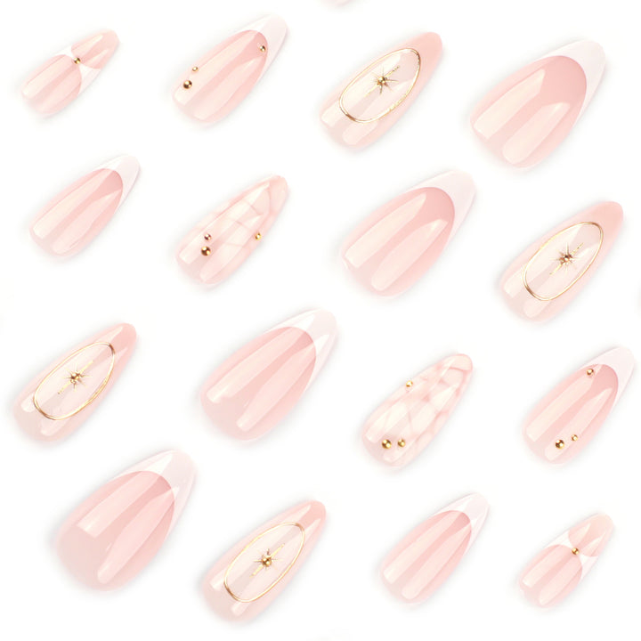 Elegant artificial nails with lustrous accents Bowlift