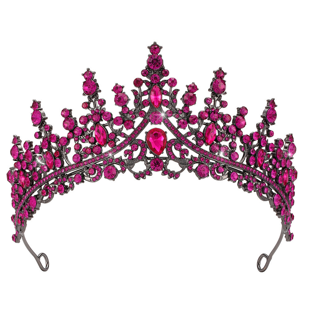 Ladies Rhinestone Tiara with Sparkling Gemstones Bowlift