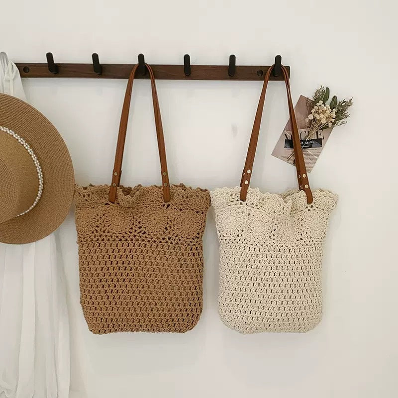 Hand-knotted macramé tote bag Bowlift