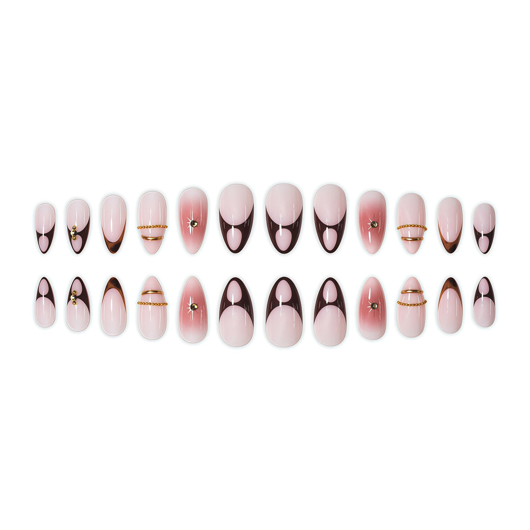 Glamorous Decorative Press-On Nail Art Bowlift