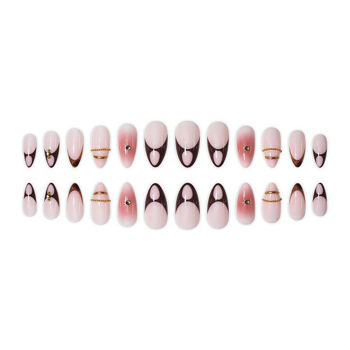 Glamorous Decorative Press-On Nail Art Bowlift