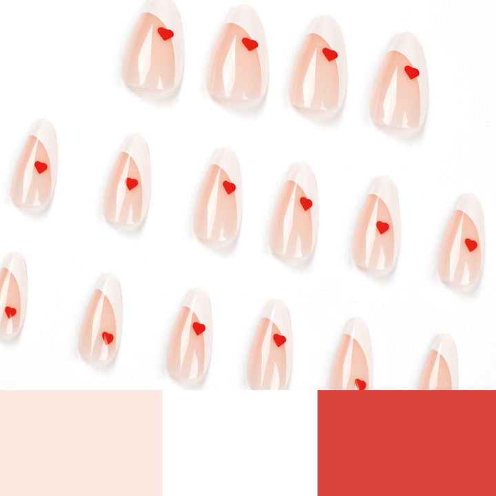Glamorous nail art with heart decorations Bowlift