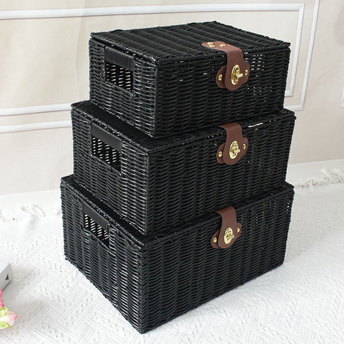 Elegant Woven Storage Chest Bowlift