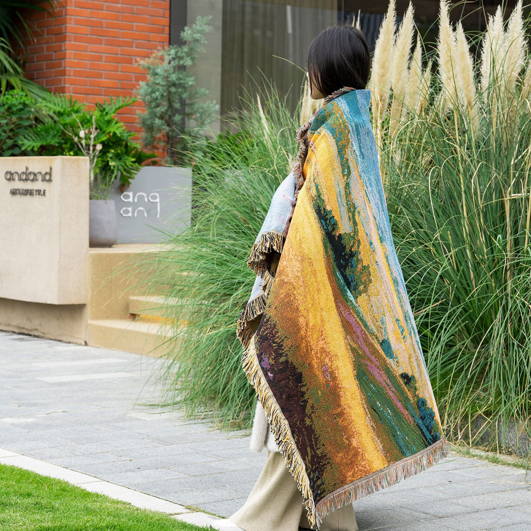Scenic Landscape Woven Throw Blanket