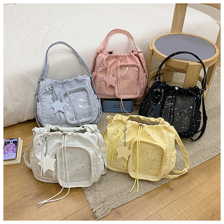 Stylish Multi-Pocket Drawstring Tote Bag Bowlift