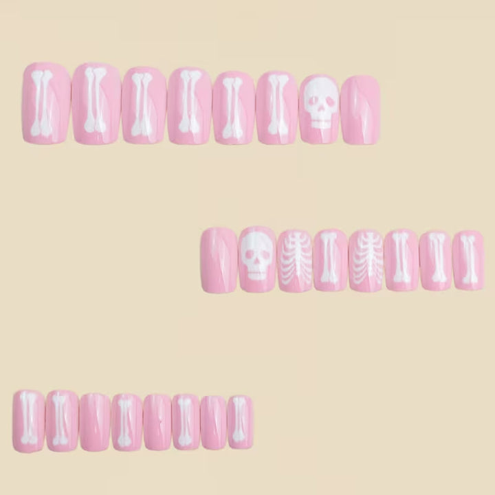Halloween-Themed Skeleton Nail Art Bowlift
