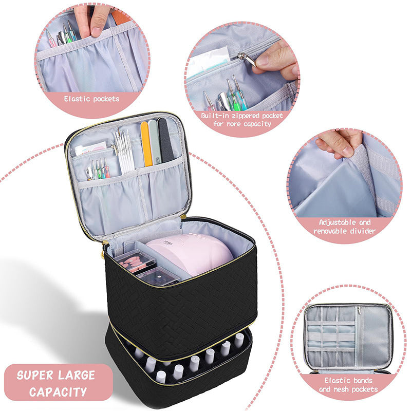 Cosmetic storage bag with multiple compartments Bowlift